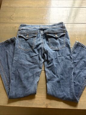Bluenotes Women's Dark Blue Boot Cut Jeans with Flap Back Pockets